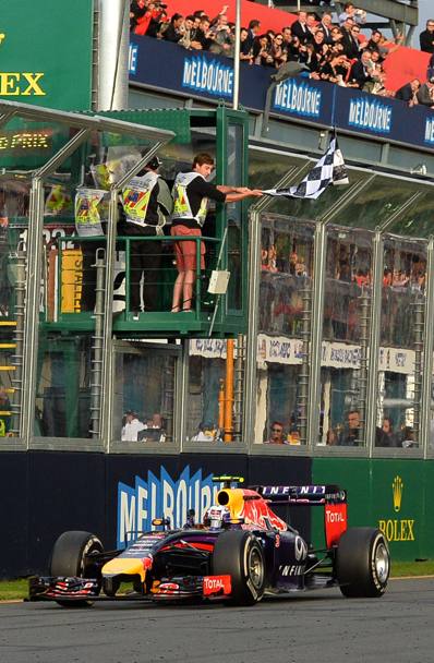 Per Daniel Ricciardo un gran secondo posto nel GP di casa. Epa